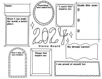 Image result for Vision Board Worksheet