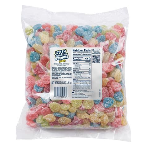 JOLLY RANCHER Sours Assorted Fruit Flavored Gummies Candy, 5 lb Bulk ...