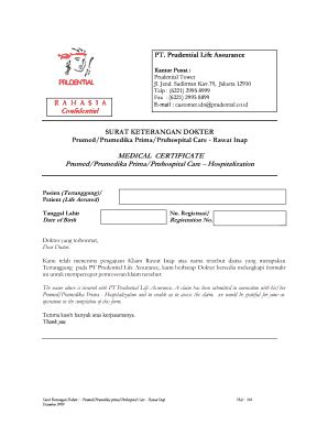 Surat Keterangan Dokter Rawat Jalan Prudential - Fill Online, Printable ...