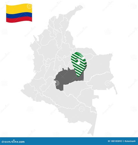 Location of Meta on Map Colombia. 3d Meta Location Sign. Flag of Meta Stock Vector ...