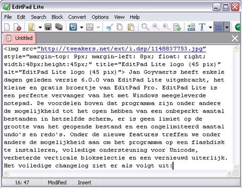 Software-update: EditPad Lite 6.0.0 - Computer - Downloads - Tweakers