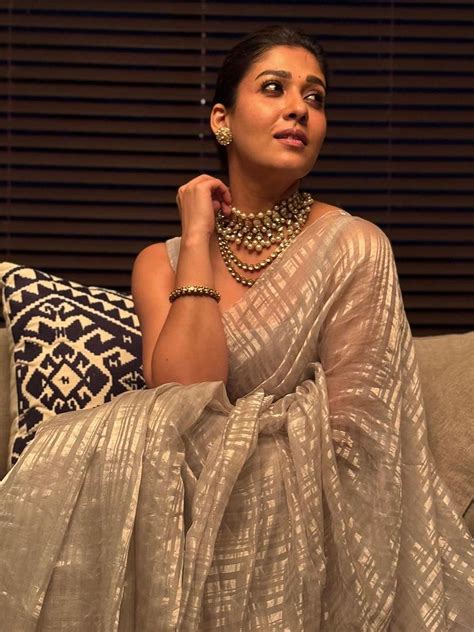 According to Nayanthara, a grey silk cotton sari is the ultimate summer ...