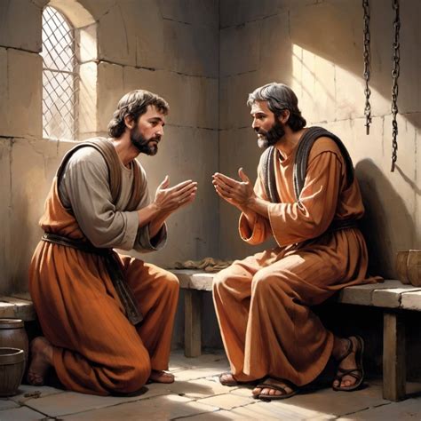 Realistic depiction of Paul and Silas (from bible ti...