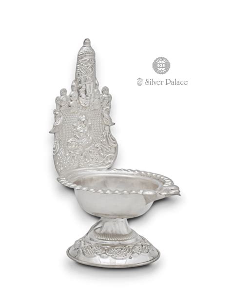 Pure Silver Kamakshi Balaji Deepam For Housewarming Gift - Silver Palace