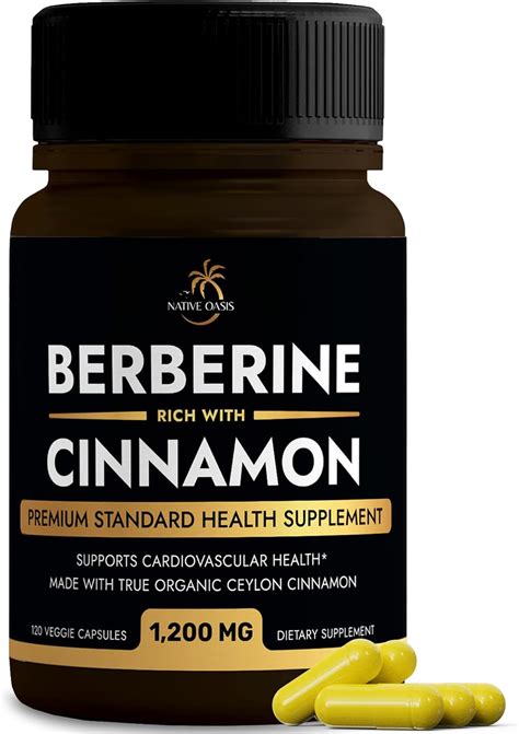 Amazon.com: Berberine Supplement with Ceylon Cinnamon | Berberine HCL 1 ...