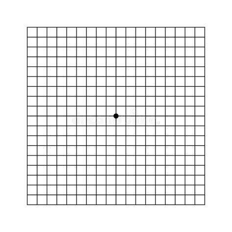 Oculist Amsler Eye Test Grid. Vector Printable Chart Retina Examination ...