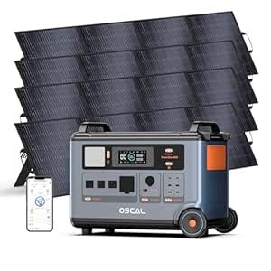 Portable Power Station 6000W/3.6Wh with 4x200W Solar Panels,120V/240V ...