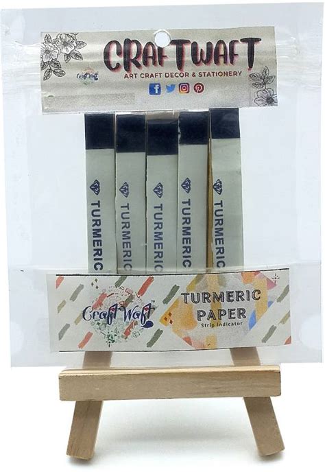 CRAFTWAFT Turmeric Test Paper Stips for alkaline substances Set of 100 ...