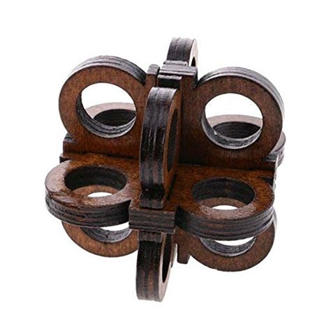 ELECTROPRIME 1X(Wooden Intelligence Toy Kong Ming Lock Glasses Lock ...
