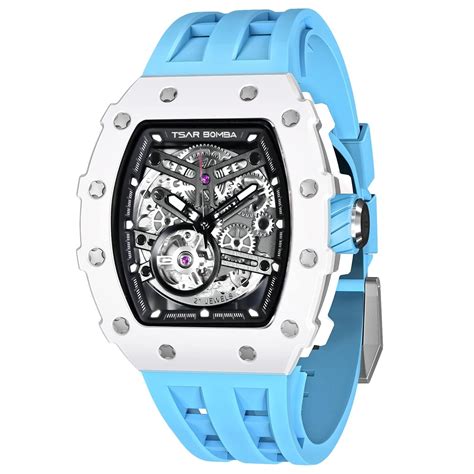 Buy TSAR BOMBA Luxury Automatic Mens Watches Square Wrist Watch ...