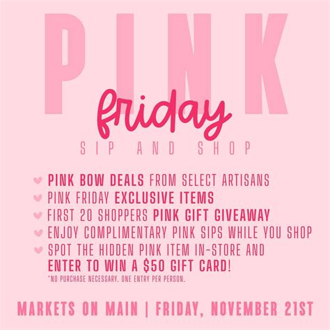 🎀 Pink Friday at Markets on Main 🎀 | Friday, November 21st | Giveaways ...