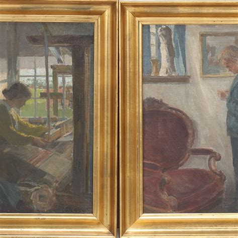 Eiler Sørensen: Two motifs with man and woman (2) | Lauritz.com