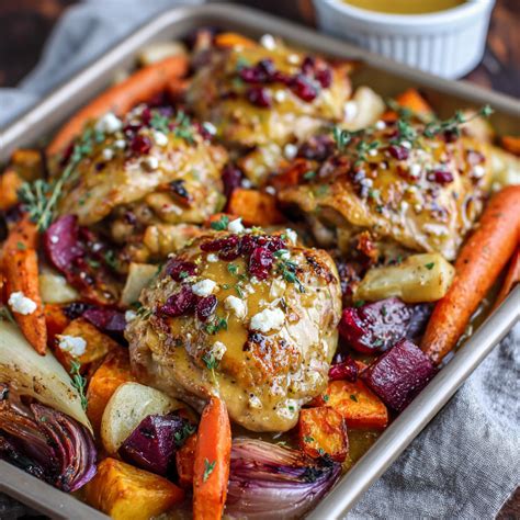 Maple Dijon Chicken with Roasted Root Veggies - TopLush Recipes