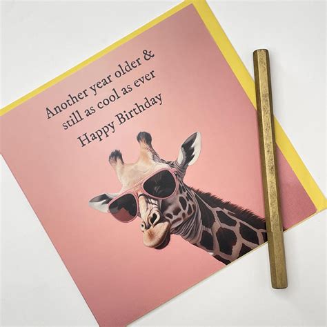 Old English Co. Divertida Tarjeta De Cumpleaños De Jirafa Para Mujer ...