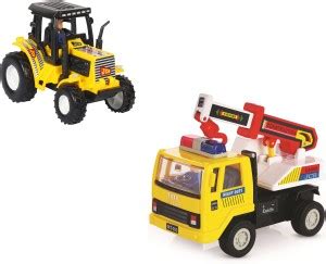 DEALbindaas Combo of Crain & Tractor Pull Back Die-Cast Door Opening ...