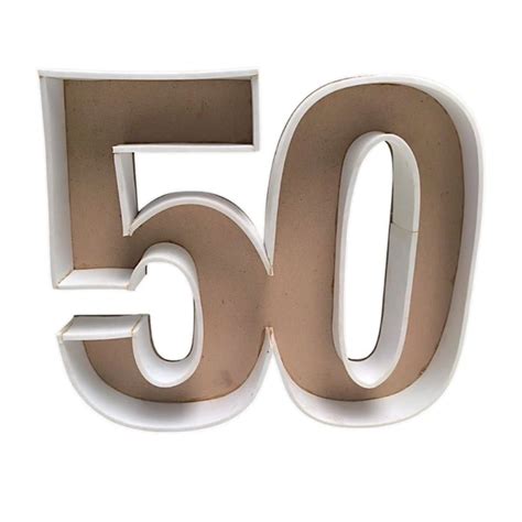 Monogram Number 50 Box Chocolate / Flower / Dryfruits Fillable Box For ...