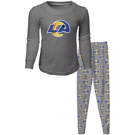 Preschool Gray Los Angeles Rams Long Sleeve T-Shirt & Pants Sleep Set