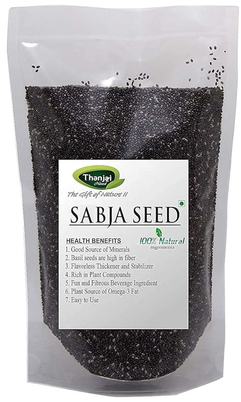 Thanjai Natural Sabja Seeds | Basil Seeds | Falooda Seeds for Weight ...