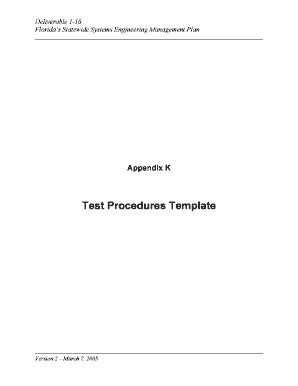 Image result for Test Procedure Template