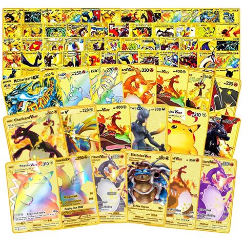 Buy Eposha 55PCS TCG Deck Box Metal Gold Plated Cards Including(11 GX ...