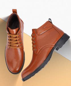 SHOESTEP Genuine Leather Tan colour Ankle Length mens & Boy's Police ...
