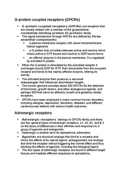 G-protein coupled receptors (GPCRs) - The signal transduction through ...
