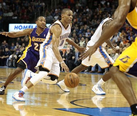 Oklahoma City Thunder v Los Angeles Lakers Background
