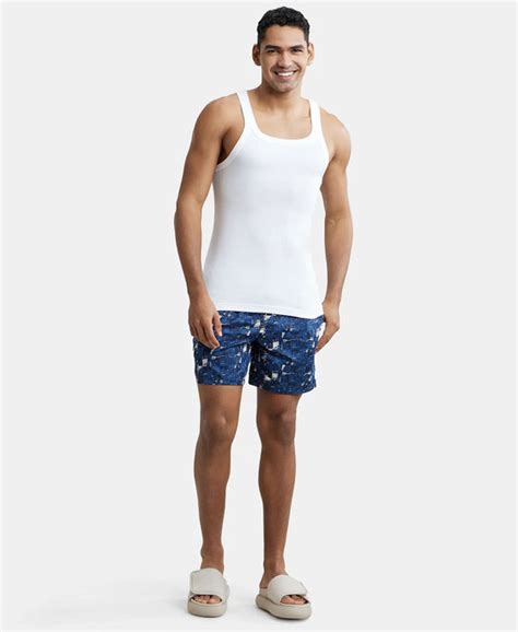 Buy Super Combed Cotton Satin Weave Printed Boxer Shorts with Side ...