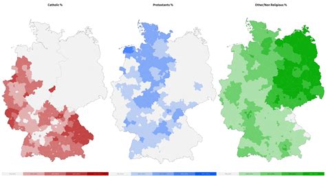 Modern Religious Map Of Germany Religious Belief And National