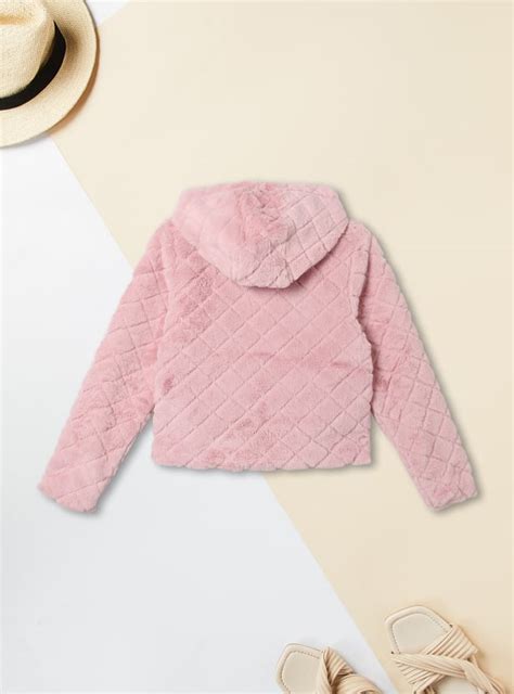 Buy Girls Faux Fur Hooded Jacket Online at just Rs. 1499.0 ...