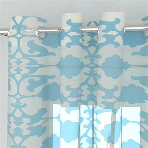 Buy Magical Indulgence Blue Printed Sheer Door Curtain-110x 270cm from ...