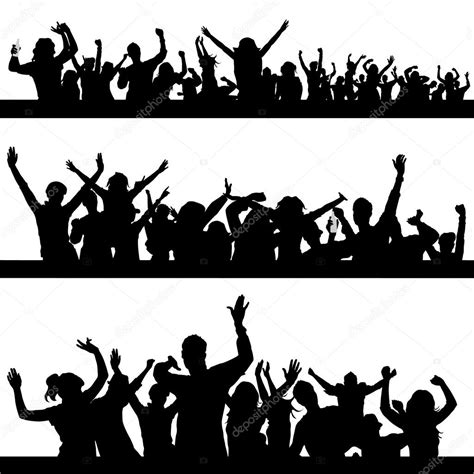 50+ Free Set Of People At A Party Silhouettes Vector
