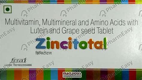 Buy Zincitotal Strip Of 10 Tablets Online at Flat 15% OFF | PharmEasy