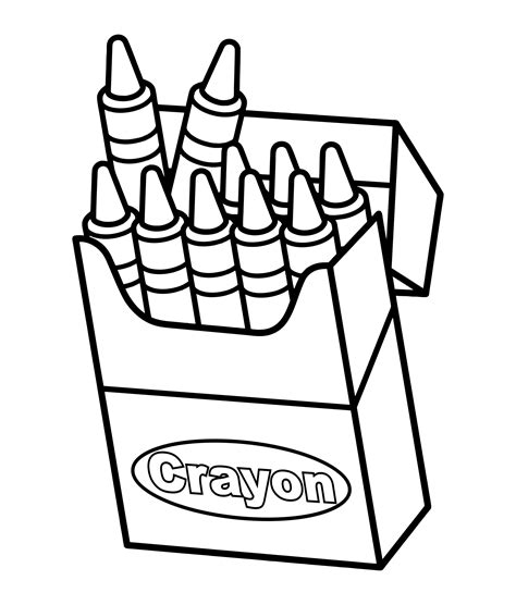 Collection of Crayon Coloring Pages - Free Printable
