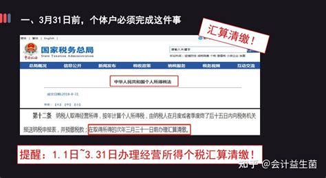 个体户必看！个体工商户个税汇算清缴全流程 - 知乎