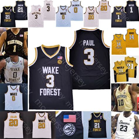 Wake Forest Demon Deacons NCAA Basketball Jersey College Team Fan ...