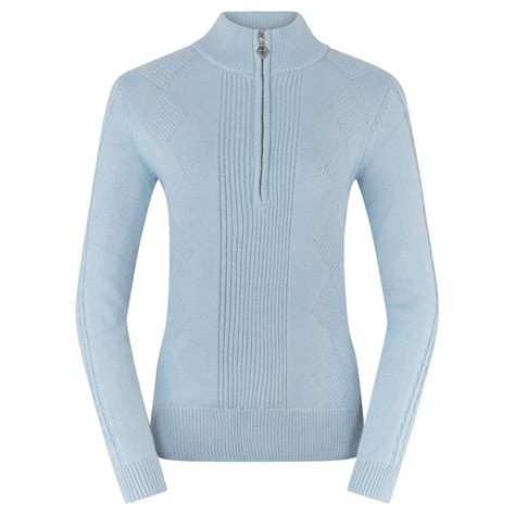Pure Golf Sorrell Cable Knit Lined Ladies Golf Jumper - Gaudet Luce ...