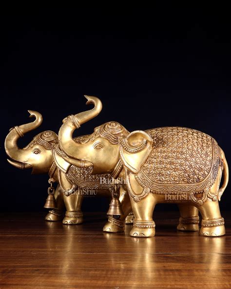 Buy Brass Elephants statues and showpieces - Budhshiv.com