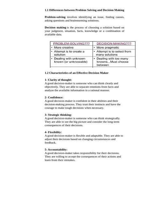 Image result for Comparison Between Decision-Making and Problem Solving