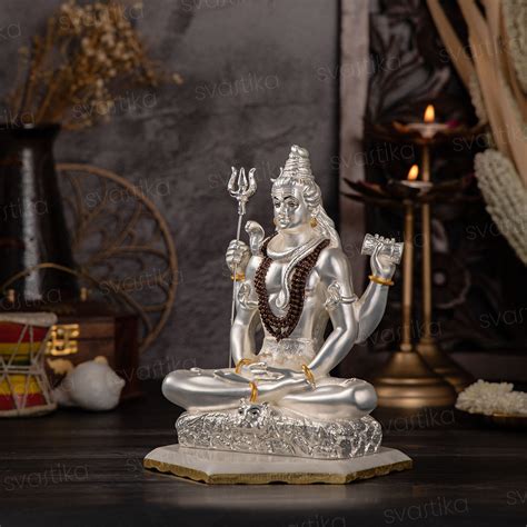 Lord Shiv Murti - Silver Plated (8 Inch)