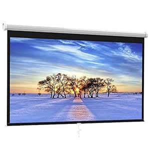 Screen Technics Home Theater Wall Mount Projector Screen 8 Ft. W x 6 Ft ...