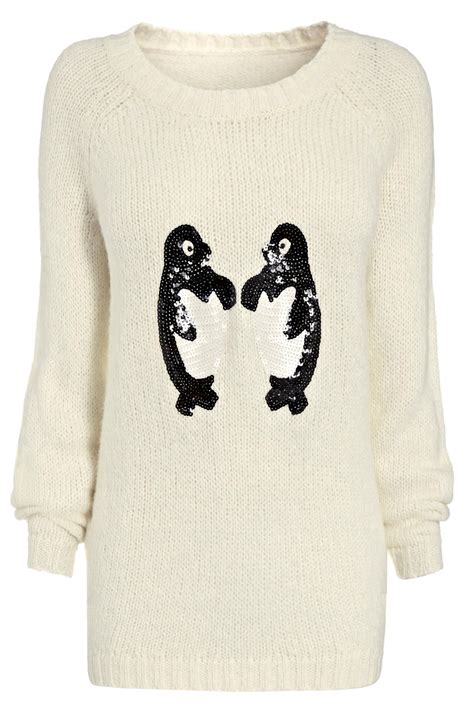 Buy Sequin Penguin Sweater from the Next UK online shop | Cute ...