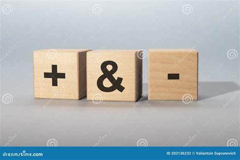 Minus Vs Plus Signs, Comparison of Opposites, Positive Vs Negative ...