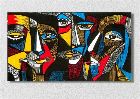 Abstract Colourful Face Art – Myindianthings