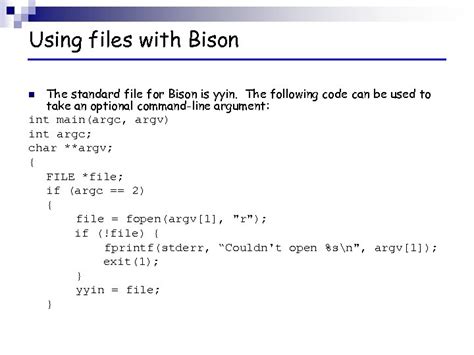 Using Bison with Lex for C Language 的图像结果