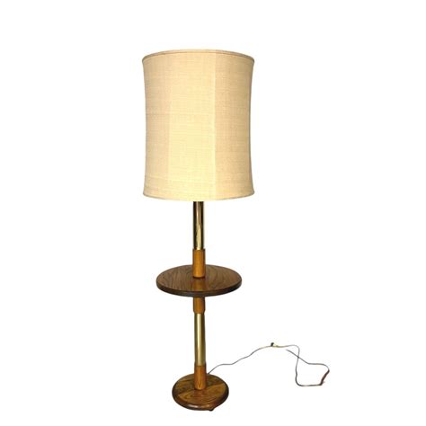 Vintage Mid Century Floor Lamp with Built In Round Table — Wall Star ...