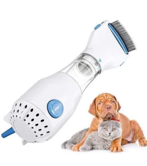 Electric Flea Lice Removal Comb Tool with 3 Capture Filters for Pet Dog ...