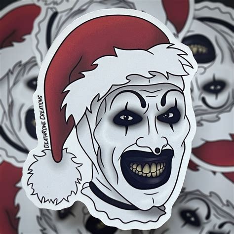 Ho Ho Ho - Terrifier 3 Themed Sticker - Horror - Slasher - Gore - Art ...