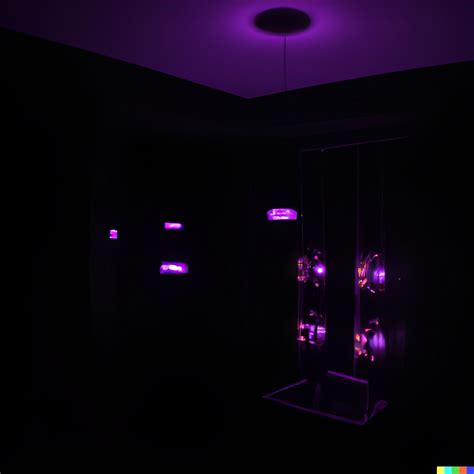 ArtStation - Dark Room With Purple Lights Made by AI
