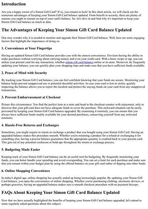 PPT - The Advantages of Keeping Your Simon Gift Card Balance Upgraded ...